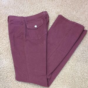 D&G Maroon Textured Boot Cut Pants NWOT